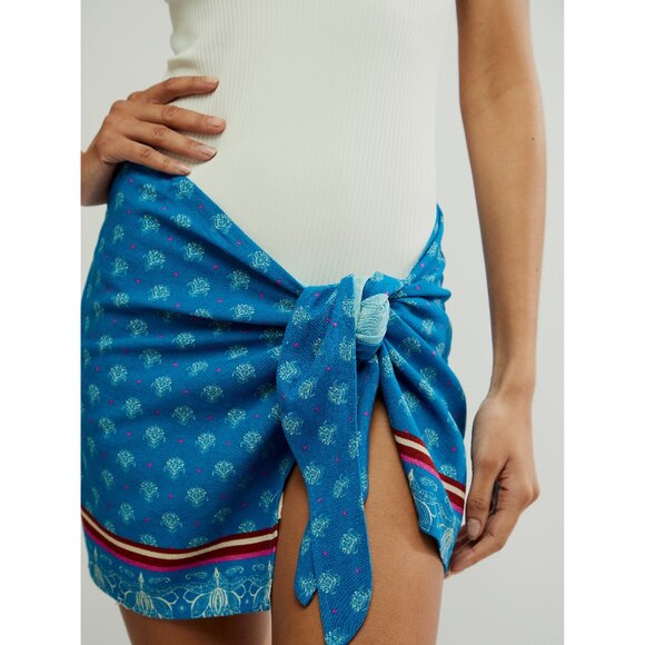 Free People Accessories - FREE PEOPLE Off Shore Sarong / Blue Border